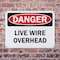 Signmission Live Wire Overhead Danger Sign, Plastic, 10in W x 7in L, 2PK OS-2PACK-DS-P-710-L-19420 - alternate 7